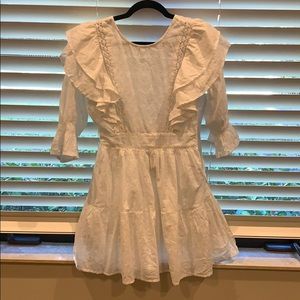 Nasty gal (neon rose) white flowy dress